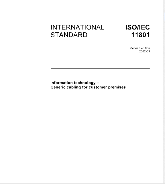 ISO/IEC 11801:2002 ISO/IEC 11801:2002