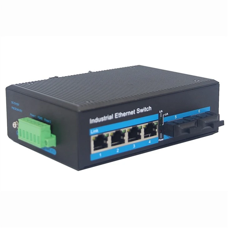 4-Port 10/100Base-TX +2-Port 100Base-FX Industrial Ethernet Switch