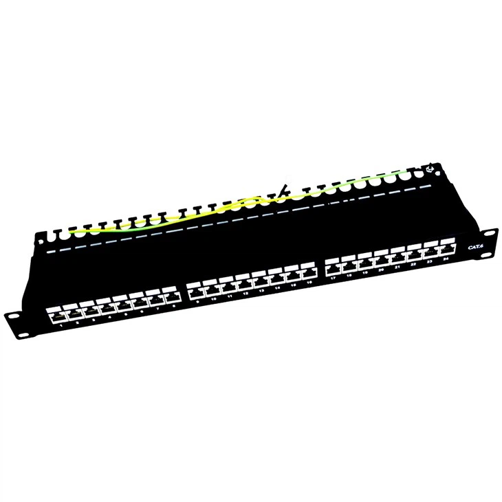 Cat6 Shielded 24-Port Gigabit Copper RJ45 Patch Panel