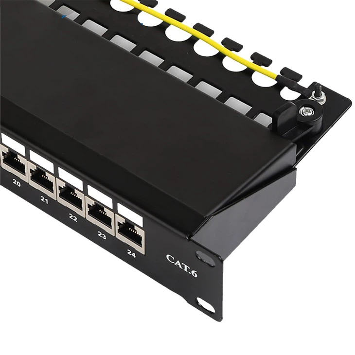 Cat6 Shielded 24-Port Gigabit Copper RJ45 Patch Panel