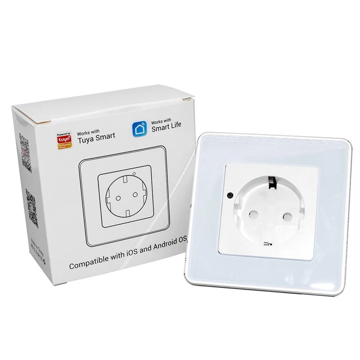 European Tuya Smart Socket - Voice & App Control, Elegant Design