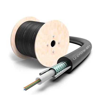 Cabo óptico blindado ao duto aéreo