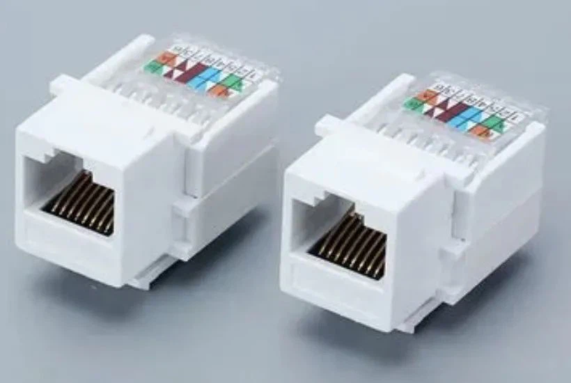 A standard RJ45 keystone jack A standard RJ45 keystone jack