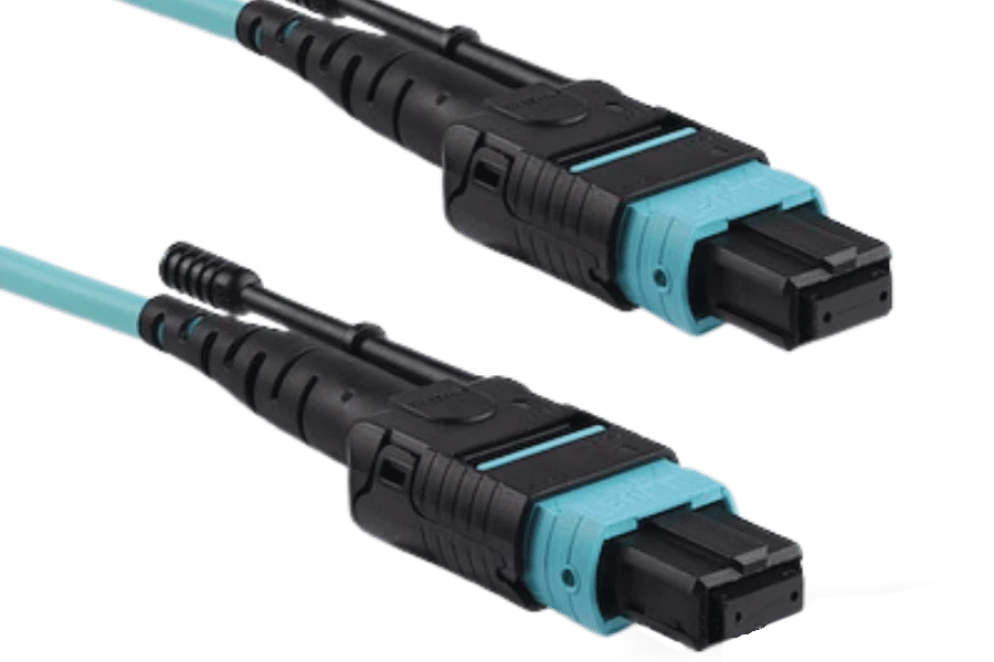 MTP (Multi-Fiber Termination Push-on) cable is a high-density fiber optic cable pre-terminated with MTP connectors. Each connector houses multiple optical fibers, typically 8, 12, 16, or 24, in a single precision-molded MT ferrule.