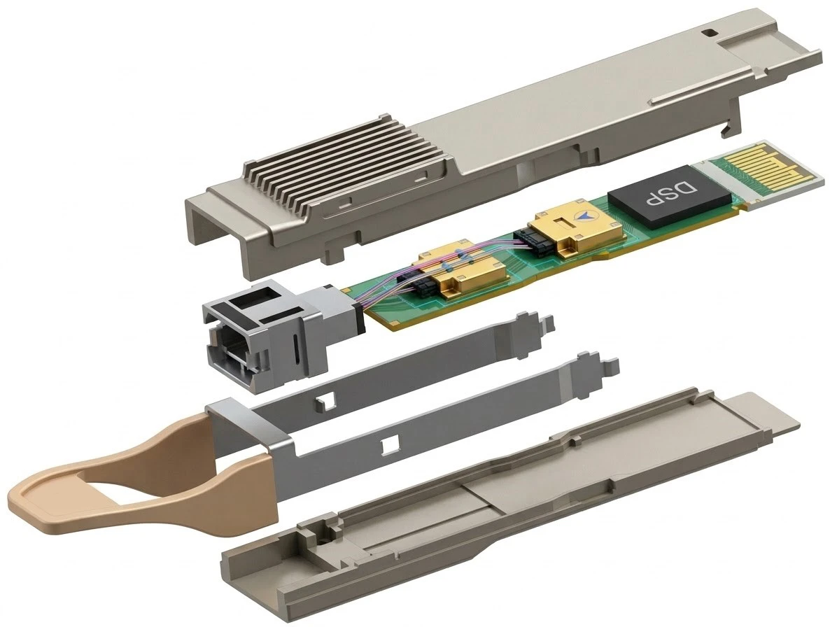 800G QSFP-DD SR8 Product Exploded View 800G QSFP-DD SR8 Product Exploded View