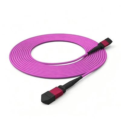 Tipo cabo de remendo de fibra do cruzamento MPO 24 de B para cabeamento 40G/400G